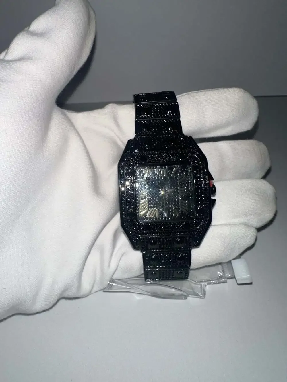 Iced Out All-Black Statement Watch SKU 9203AD